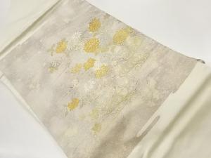 引箔花々に流水模様織出し名古屋帯